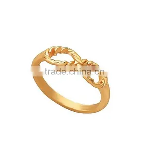 Beautiful Bow Pattern Design 14K Gold Plated Ring For Girl thumbnail-1