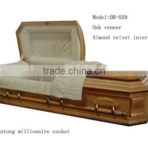 Competitive Price Oak Veneer Coffin and Casket thumbnail-1