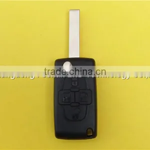 Best Selling 4 Buttons Flip Key Shell for Peugeot 407 Key Fob With Battery Place thumbnail-2