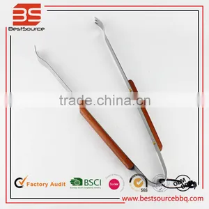 Wooden Handle BBQ Tool BBQ Tong For Ourdoor BBQ Time Made In China thumbnail-1
