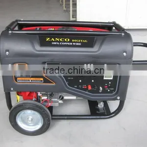 5KW ZANCO With 2 Wheels and Handles ELECTRIC GENERATOR thumbnail-1