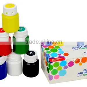 Glossy Acrylic Paint for Decor Works Set 6x20ml thumbnail-1