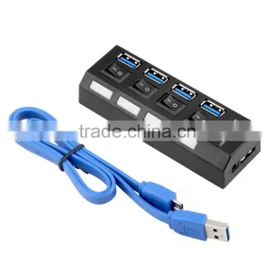 Wholesale High Speed Mini 4 Ports USB 3.0 Hub USB Port For Laptop PC Computer Laptop Peripherals Accessories Free Drop Shipping thumbnail-1