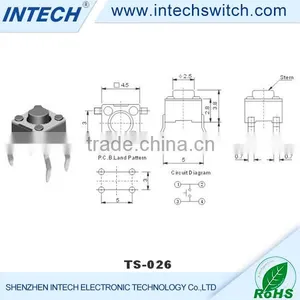 AC 500V(50HZ)/Min Push Button On-off Tact Switch Wholesale thumbnail-4