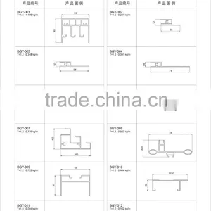 BGY Bathroom Door Series Aluminum Profile for Bathroom thumbnail-2