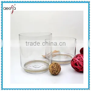 Unique Hand Blown Decorative Cylinder Clear Glass Vases Cheap thumbnail-1