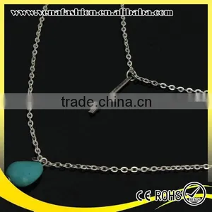 Double Fancy Latest Long Chain Layered Necklace thumbnail-2