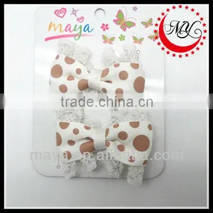 Fashion Dot Baby Lace Hair Bows (approved by BV) thumbnail-1