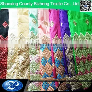 Nigerian Polyester Slub Yarn Embroidered Bridal Lace George Quality Choice thumbnail-1