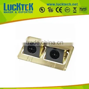 Multifunctional Floor Socket,Double Pop-up Floor Outlet Box Brass Australian Socket thumbnail-1
