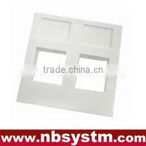 Face Plate 2 Port, French Type, Size:45x45mm thumbnail-1