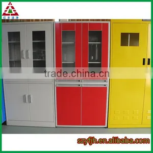 Stainless Steel Two Glass Display Sliding Door Steel File Cabinet, Metal File Cabinet thumbnail-4