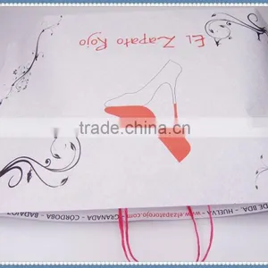 2016 New Style White Kraft Paper Bag With Red Twisted Patch Handle for Shoes thumbnail-3