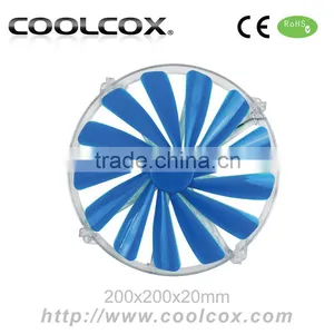 CoolCox 200x200x20mm DC Axial Fan, Sleeve Bearing,5V/12V Exhaust Fan,DC Brushless Cooling Fan,computer Fan,case Fan thumbnail-2