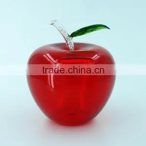 Lovely Wedding Door Gift Crystal Red Apple Coin Piggy Bank thumbnail-2