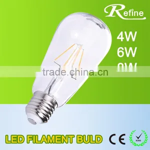 Led Filament Candle Bulb 4w 6w 8w Led Filament Glass Body E27 ST58/ST64 thumbnail-2