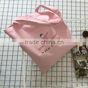 Custom Canvas Pink Printed Bag Shopping Cheap Wholesale thumbnail-1