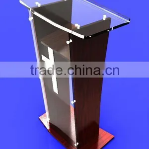 Top Grade Custom Acrylic Church Pulpit, Plexiglass Podium for Sale thumbnail-1