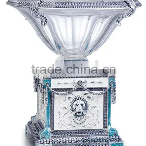 RORO King Supreme Lion Enamel Crystal Glass Fruit Holder Householde Decoration thumbnail-1