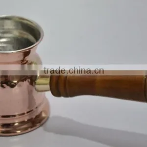 Brass & Copper Coffee Pot / Ibrik With Hammered Design thumbnail-1