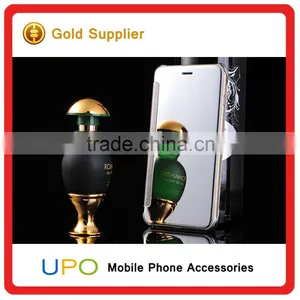 [UPO] New Arrival Luxury Full Curved Screen Clear View Flip Leather Electroplate Mirror Case for IPhone 6 Plus/6s Plus thumbnail-5