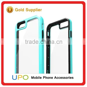 [UPO] New Arrival 2 in 1 Back Scratch-proof Plastic Mobile Phone Clear Case for IPhone 6 6plus thumbnail-1