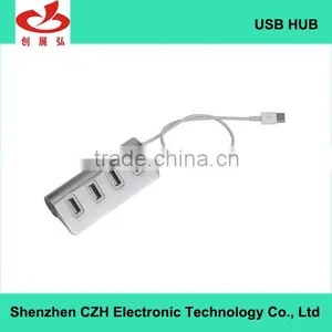 Aluminium Casing Usb-c Hub, 4- Port Type c Hub Change to Driver Download Usb 2.0 Hub From for Macbook With LED Indicators thumbnail-5