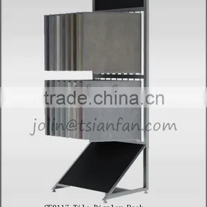 CF117 Ceramic Tile Showroom Design Idea / Page Turning Type Rack / Floor Display Rack thumbnail-1