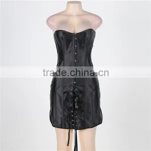 New Design Mature Women Sexy Leather Lingerie Bustier Sexy Corset thumbnail-2