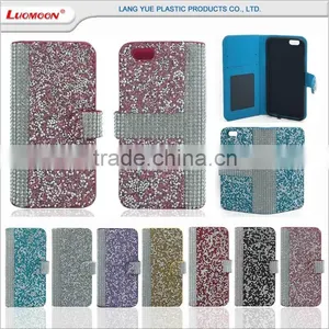 Oem Bling Diamond Flip Leather Phone Case For Iphone 5 5s 6 6s 7 thumbnail-1