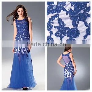 Elegant Beautiful Embroidery Transparent Back Design Elegant Evening Summer Dresses thumbnail-2