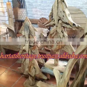 Exotic Teak Wood Christmas Tree (Tin) Home Decoration thumbnail-2