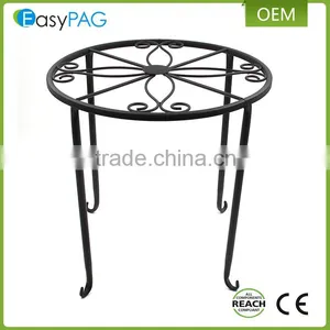 Best Selling Balcony Floor Standing Black Iron Metal Flower Pot Rack thumbnail-5