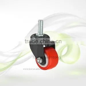 Small Furniture Wheel 42mm Screw With Lock Furniture Caster Wheel thumbnail-1