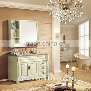 WTS-8422 No Include Faucet and Yes Include Countertop Classic Wood Bathroom Vanity thumbnail-3