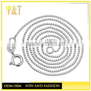 China Factory Hot Selling Cheap 925 Sterling Silver Italian Box Chains (AC-002) thumbnail-1
