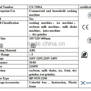 2015 Commercial Blender With Low Price Meat Blender Vacuum thumbnail-6