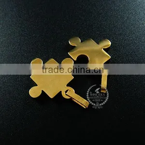 18*23mm/22*23mm 316L Stainless Steel Lovers' Puzzle Couple Pieces for Custom Name Words Engraving Laser DIY Charm 1850240 thumbnail-3