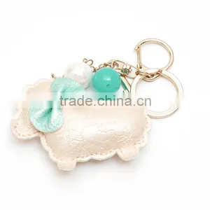 Luxury Exotic Royal Blue Python Leather Keychains Keyring in Stock thumbnail-2