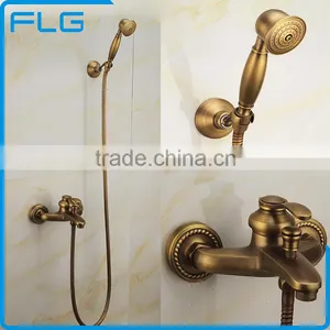 Single Lever Brass Antique Faucet Shower Set thumbnail-1