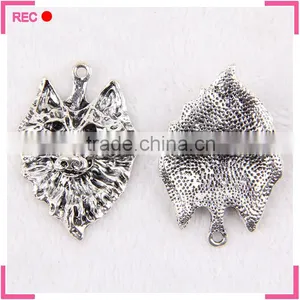 Dog Shaped Metal Pendant Designs for Women, Imitate Antique Silver Dog Pendant thumbnail-3