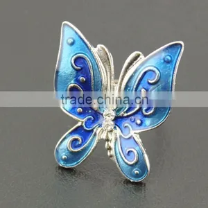 Young Lady Favorite Drip Process Alloy Varied Smart Butterfly Rings thumbnail-3