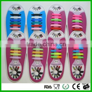 Elastic No Tie Shoelaces Easy Tie Silicone Shoe Laces for Running Shoes thumbnail-2