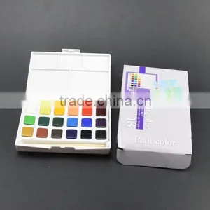 Art Supplies 12/24/30 Colors Solid Watercolor Paints Set For Artist School Student Drawing Painting Stationery thumbnail-6