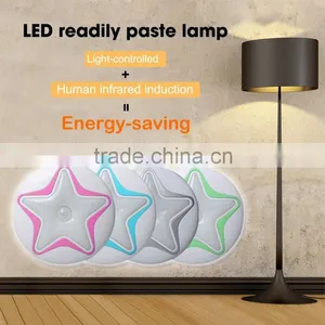 Rechargeable LED Wireless Light-operated Motion Sensor Wall Light Cute Star LED Night Light For Balcony Corridor Wardrobe Garag thumbnail-6
