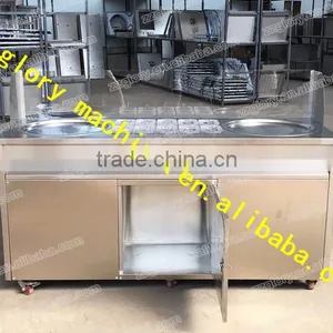 Fry Ice Cream Roll Machine/thailand Fry Ice Cream Machine With Flat Pan/fried Ice Cream Machine thumbnail-3