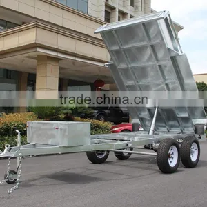 Galvanised 10x6 Tandem 3 Ton Hydraulic Tipper Tipping Box Trailer(Brand New Farm Uses) thumbnail-1