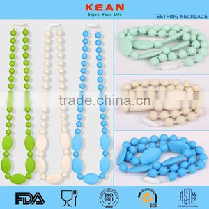 Wholesale BPA Free Silicone Jewelry Necklace for Baby Chew thumbnail-2