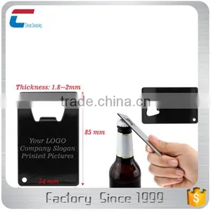 Custom OEM Design Credit Card Size Metal Bottle Opener thumbnail-1