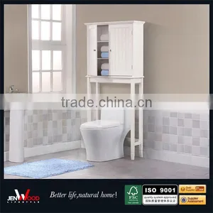 Slim Tall Design Over Toilet Waterproof MDF White Bathroom Furniture thumbnail-1